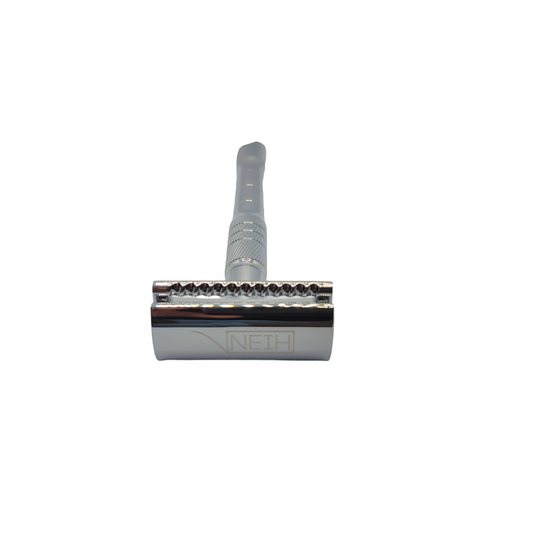 Rasierhobel Silber mit Drehgewinde