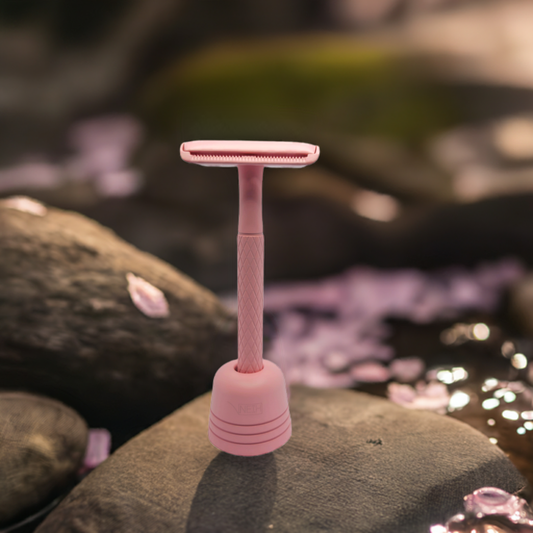 Rasierhobel Pink Lady mit Rasierständer